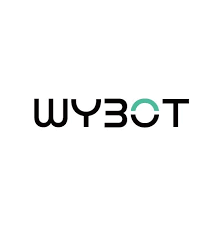 The logo of WYBOT with black and teal text on a white background.