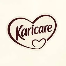 Logo with the word 'Karicare' inside a heart shape.