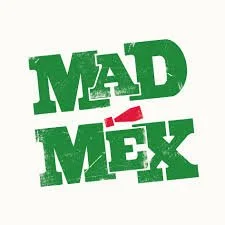 Logo for 'Mad Mex' in green, with a red accent on the letter 'E'.