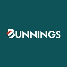 Bunnings logo on a teal background