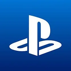 PlayStation logo with a white stylized P and S on a blue background.