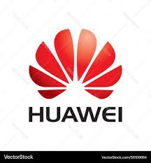 Huawei logo with red petal design above the company's name