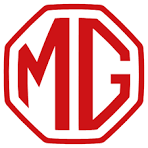 MG logo with red octagonal border and white background