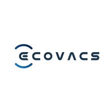 Ecovacs logo with stylized 'E' and the company name in modern font