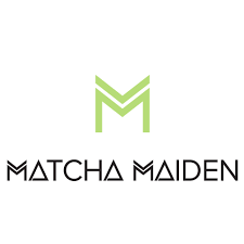 Logo of Matcha Maiden with a stylized green 'M' and the brand name in black text.