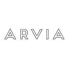 The word "ARVIA" in black outlined letters on a white background.