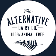 Logo for The Alternative Dairy Co., indicating they are 100% animal free.