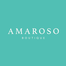 Amaro Boutique logo on a teal background