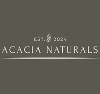 Logo for Acacia Naturals with established date 2024, featuring a stylized acacia branch