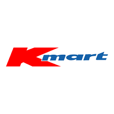 Kmart logo with red 'K' and blue 'mart' text