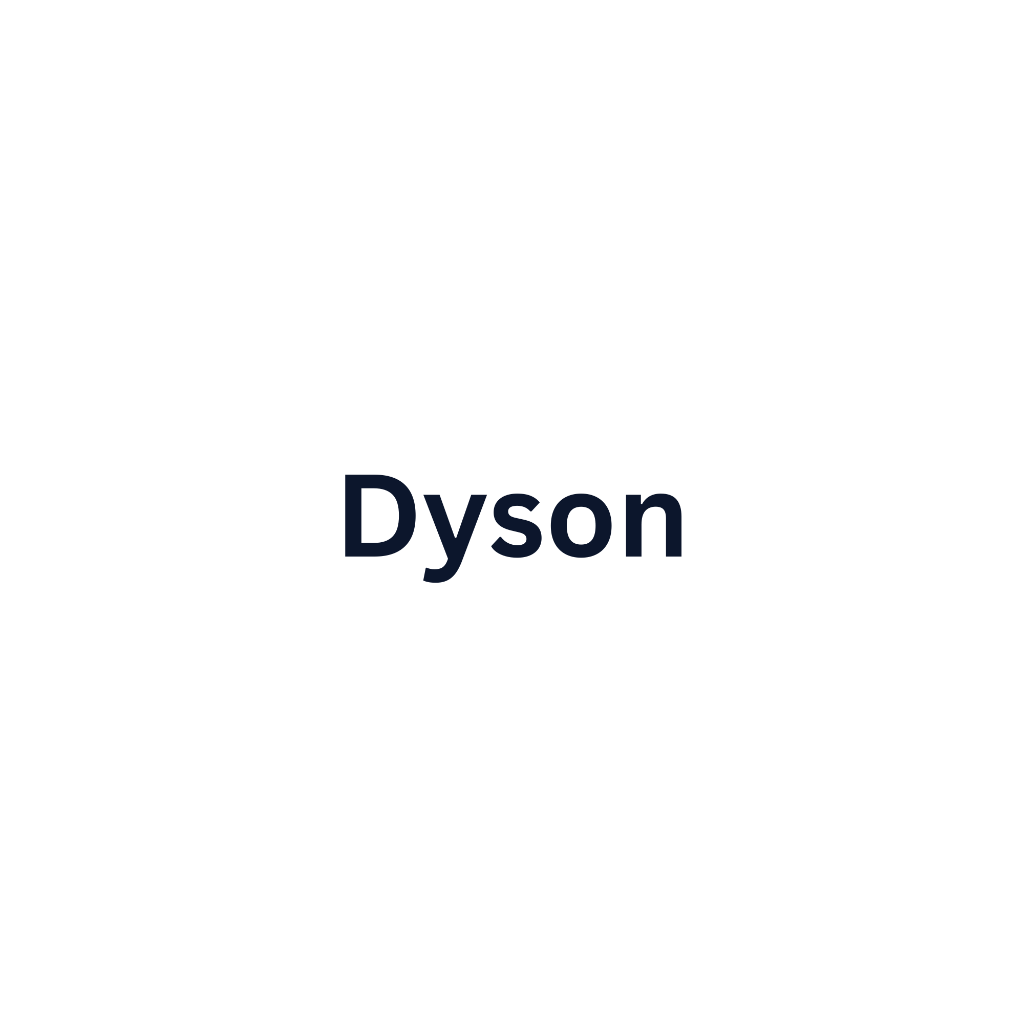 Dyson logo in black on a white background.