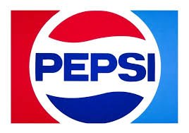 Pepsi logo with red, white, and blue colors.