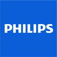 Blue background with white 'Philips' logo
