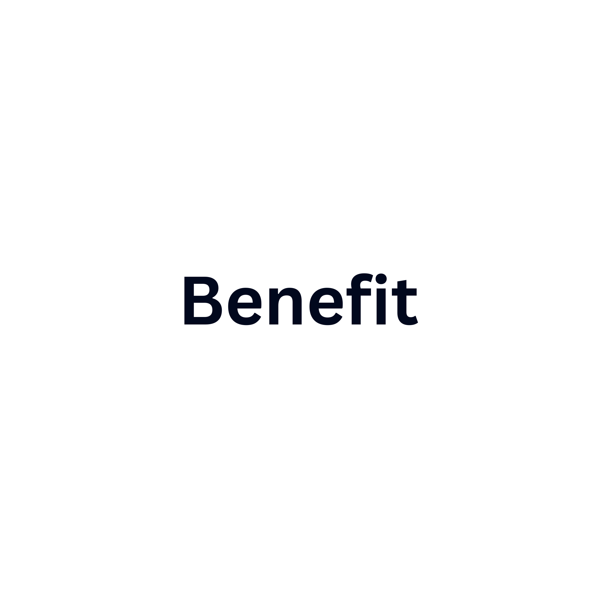 The Benefit logo with black text on a white background.