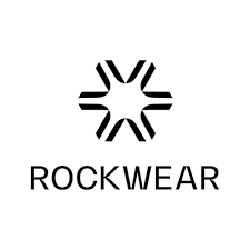 RockWear logo with a circular starburst design above the text 'ROCKWEAR'