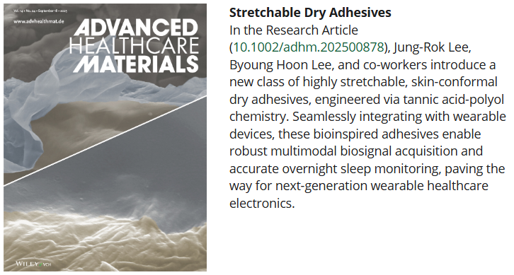 Stretchable Dry Adhesives for Robust Epidermal Biosignal Sensing