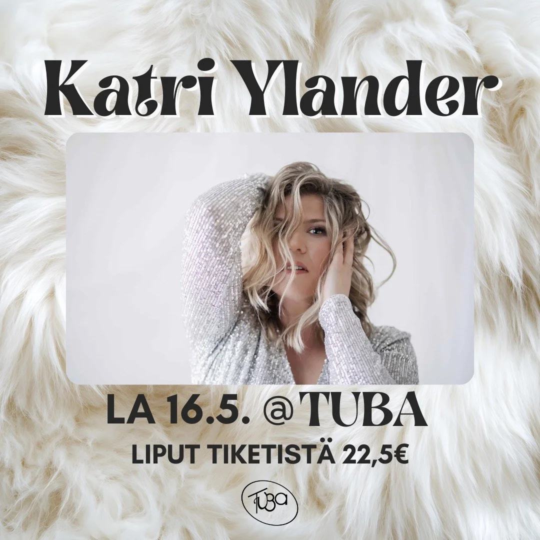 Katri Ylander esiintyy t&auml;m&auml;n viikon lauantaina, 16.5. Tubassa! 🥰 Liput ennakkoon Tiketist&auml; 22,50&euro;.
Suomalaisia jo kohta kaksi vuosikymment&auml; tunteikkaalla ja tyylikk&auml;&auml;ll&auml; pop-musiikillaan koskettanut Katri Ylan