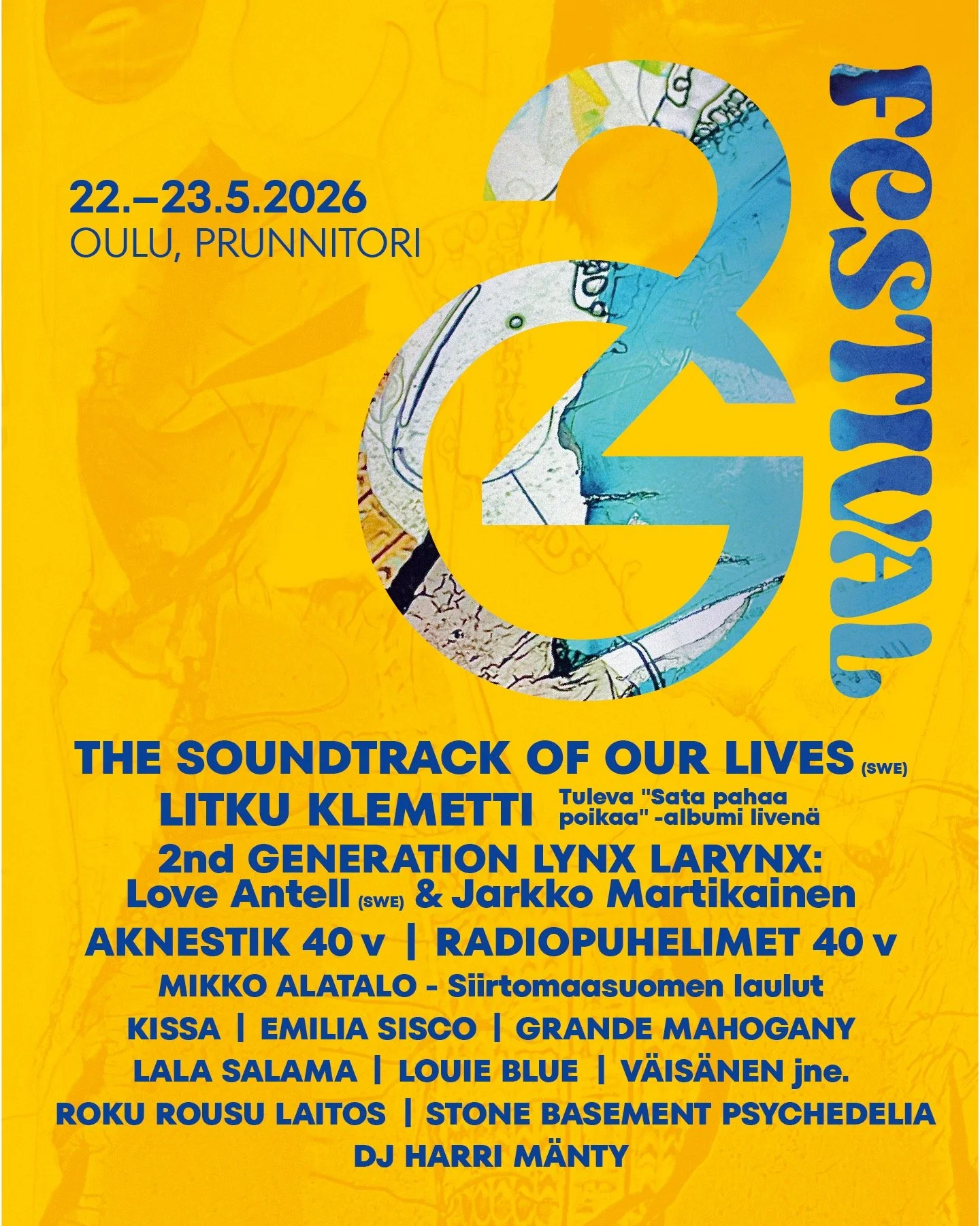 Rauhalan, Tuban ja Voimala 1889:n yhteisell&auml; sis&auml;pihalla t&auml;m&auml;n viikon perjantaina ja lauantaina 2G 2G Festival! Esiintym&auml;ss&auml; mm. The Soundtrack of Our Lives, Aknestik, Litku Klemetti, Mikko Alatalo, Love Antellin ja Jark