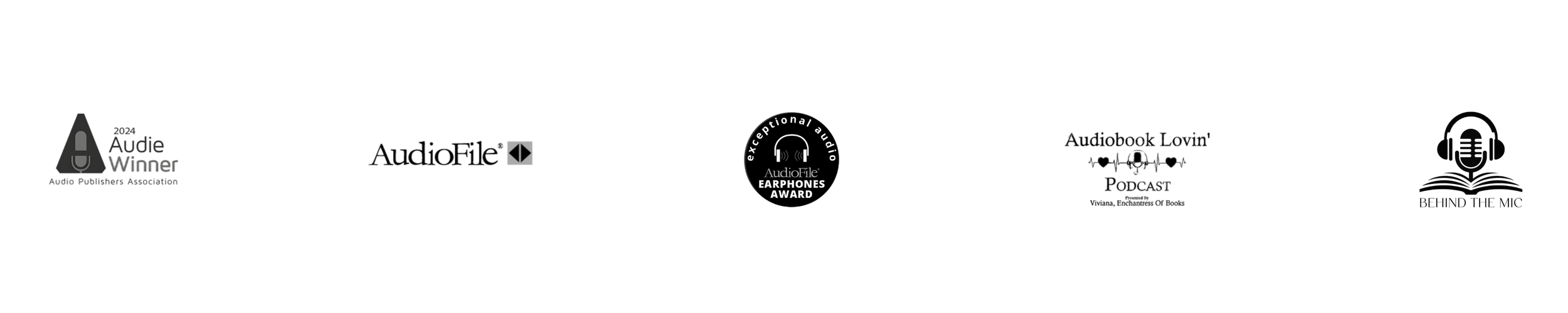 Awards and recognitions for audio excellence, including Audiophile Award 2024, Audio File Earphones Award, and Behind The Mic.