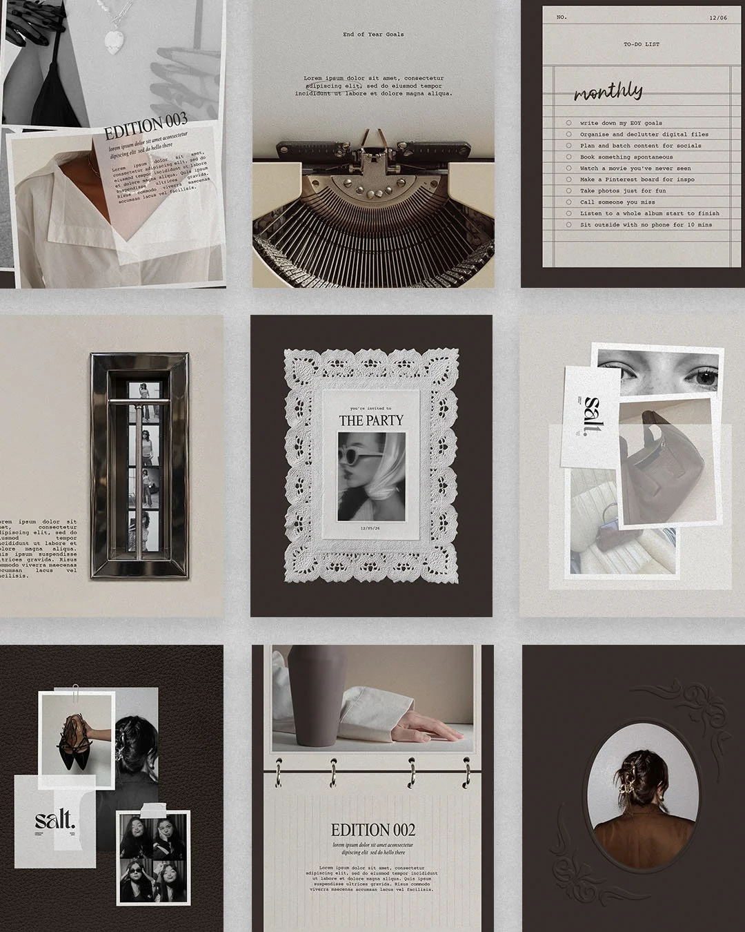 Introducing Mocha.
A little moodier. A little more editorial.

Designed for brands looking for a more editorial style social presence without spending hours creating content from scratch.

Fully customisable in Canva and Photoshop and ready to make y