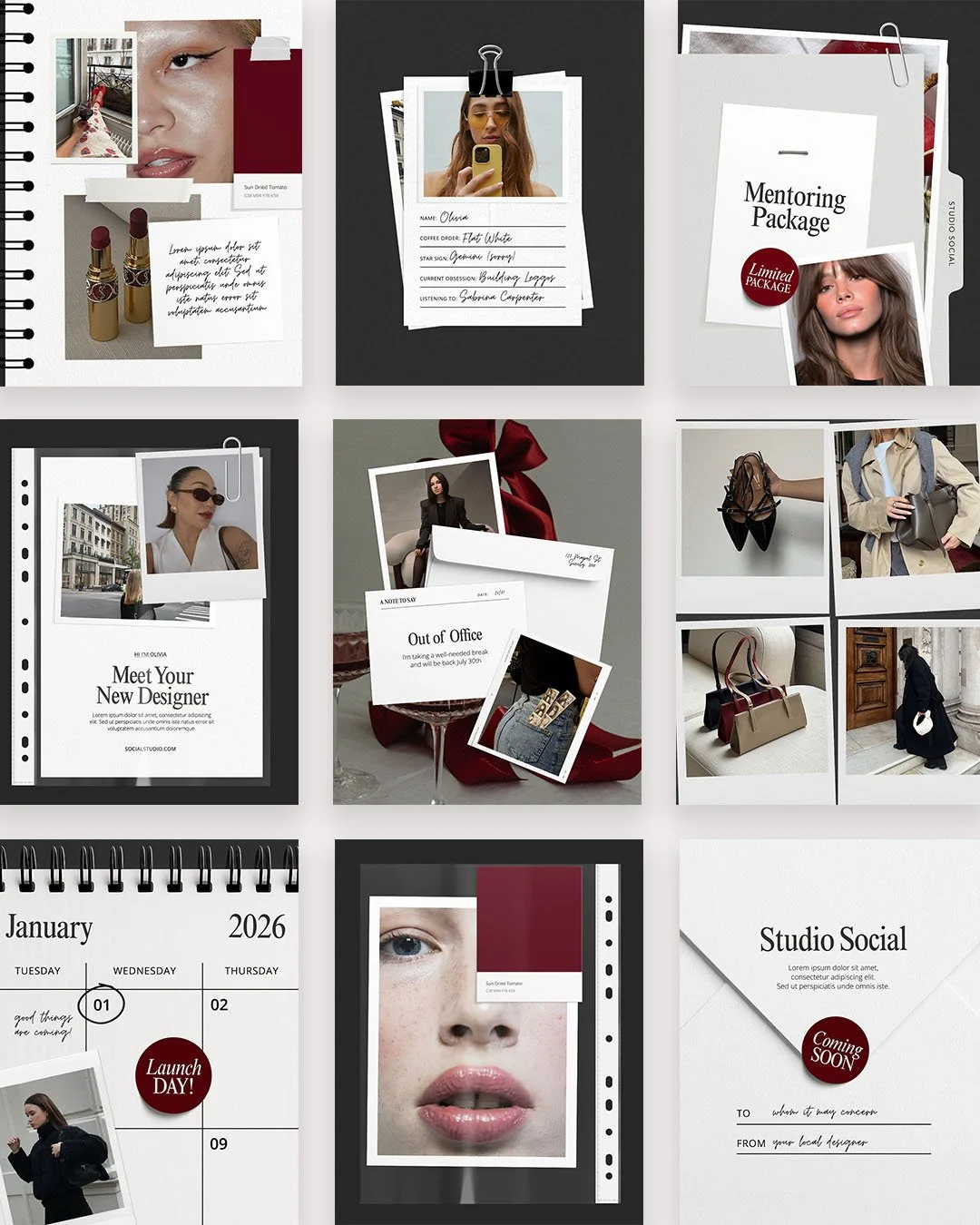 Paper Trail Set of 20 Instagram Feed Posts