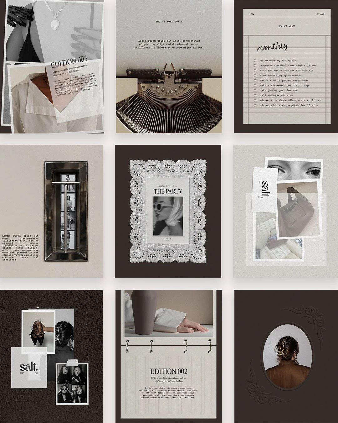 Mocha Muse Set of 15 Instagram Feed Posts