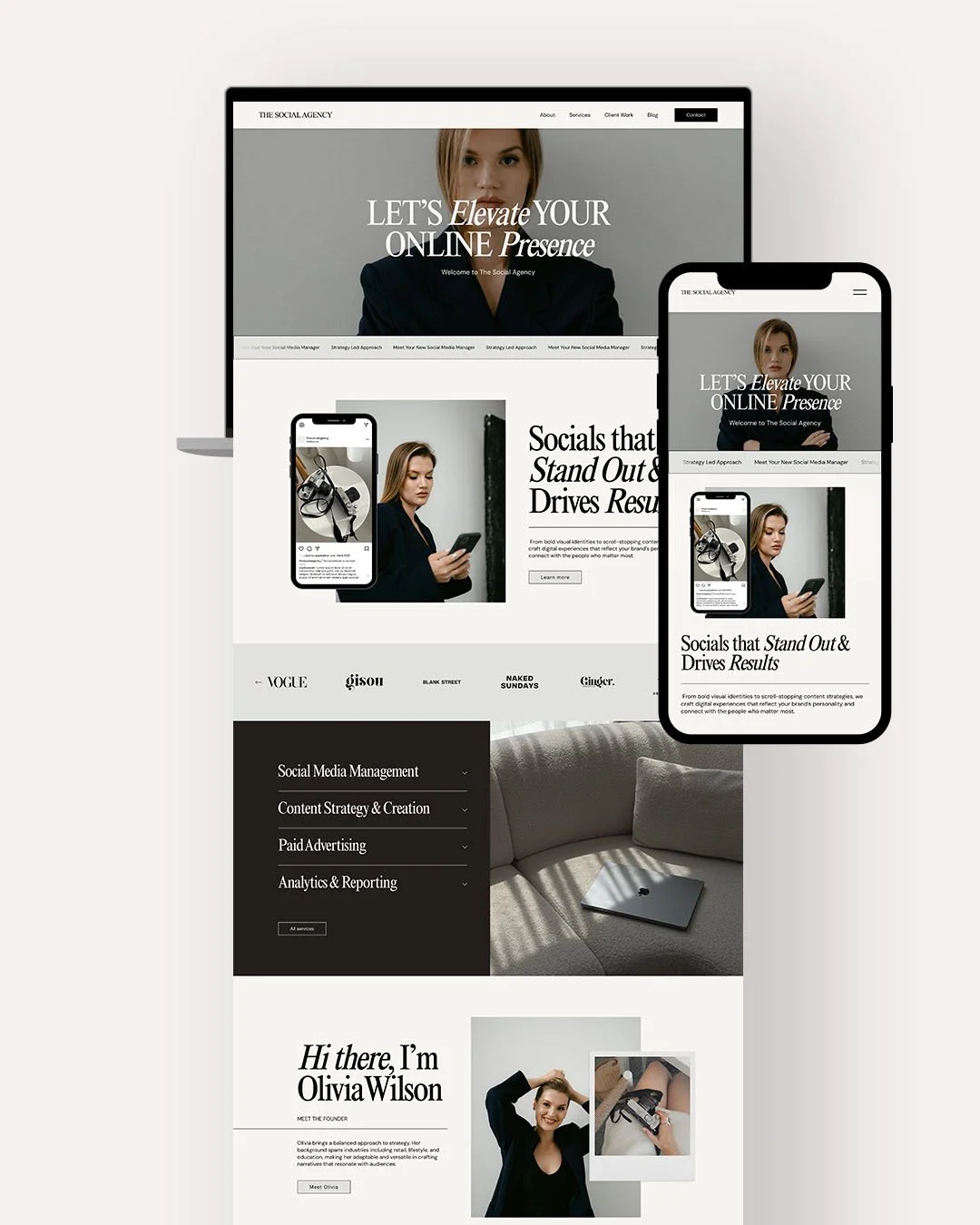 Social Muse Squarespace 7.1 Website Template