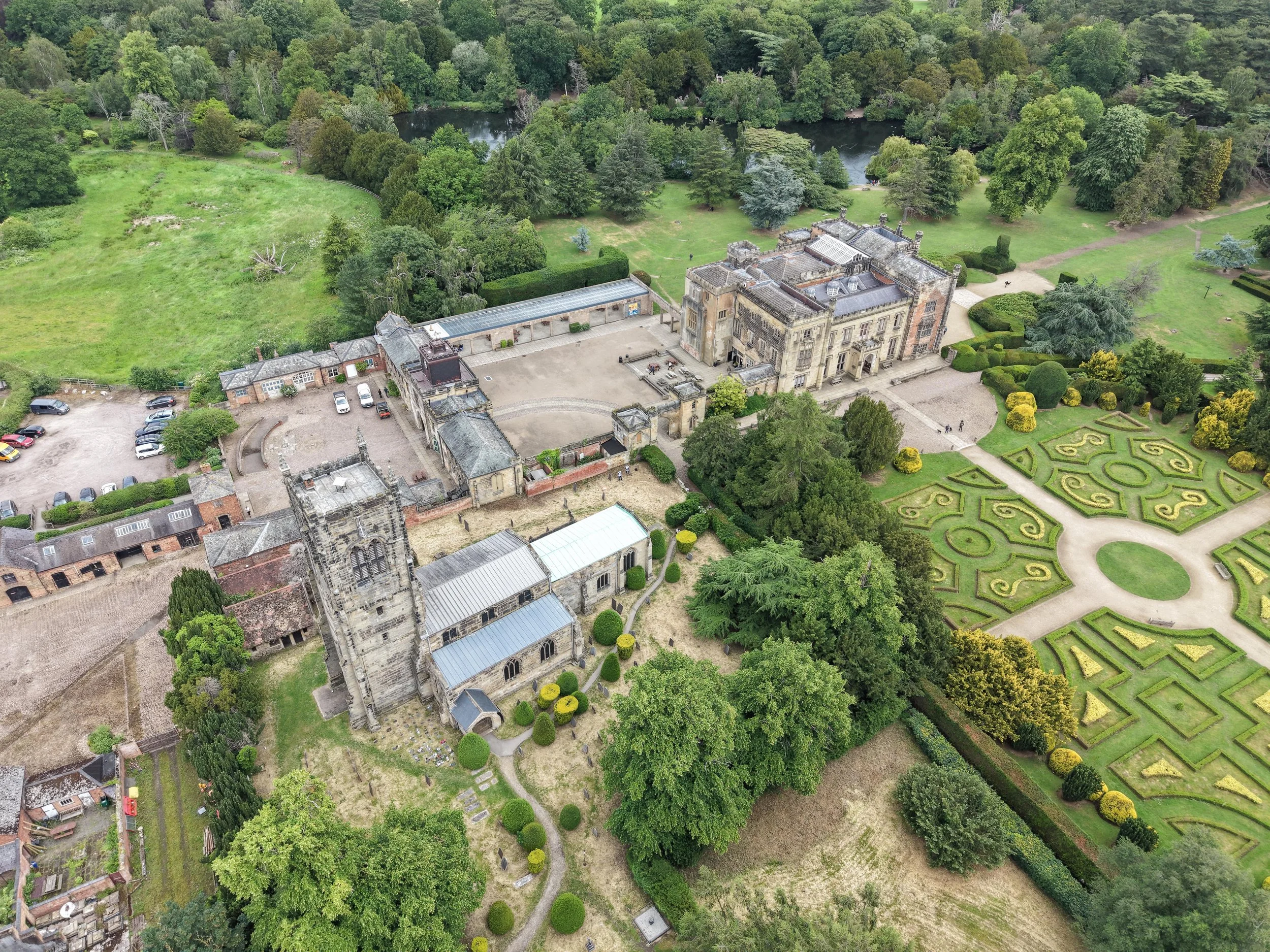 Aerial Image of Listed Church & Castle 