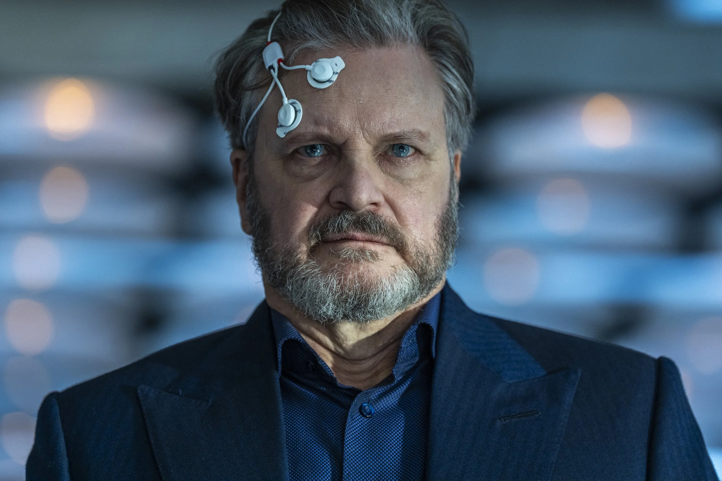 Colman Domingo is Hugo Wakefield, Tommy Martinez is Santiago, Emily Blunt is Margaret Fairchild, and Josh O'Connor is Dr. Daniel Kellner in DISCLOSURE DAY, directed by Steven Spielberg 2.jpg