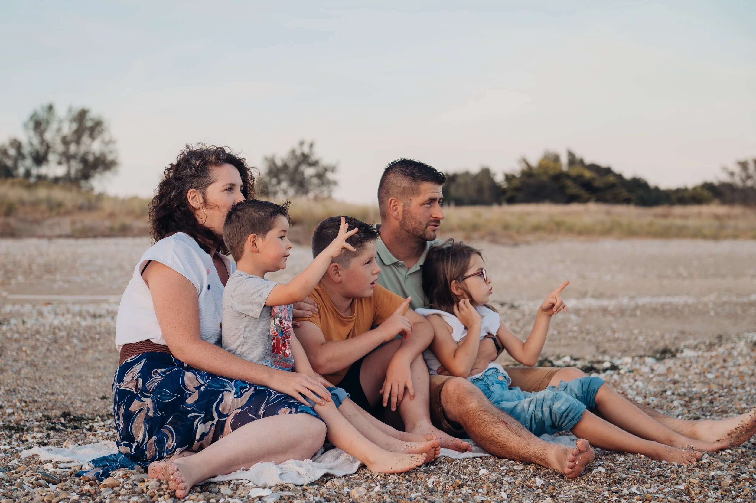 famille sur la plage