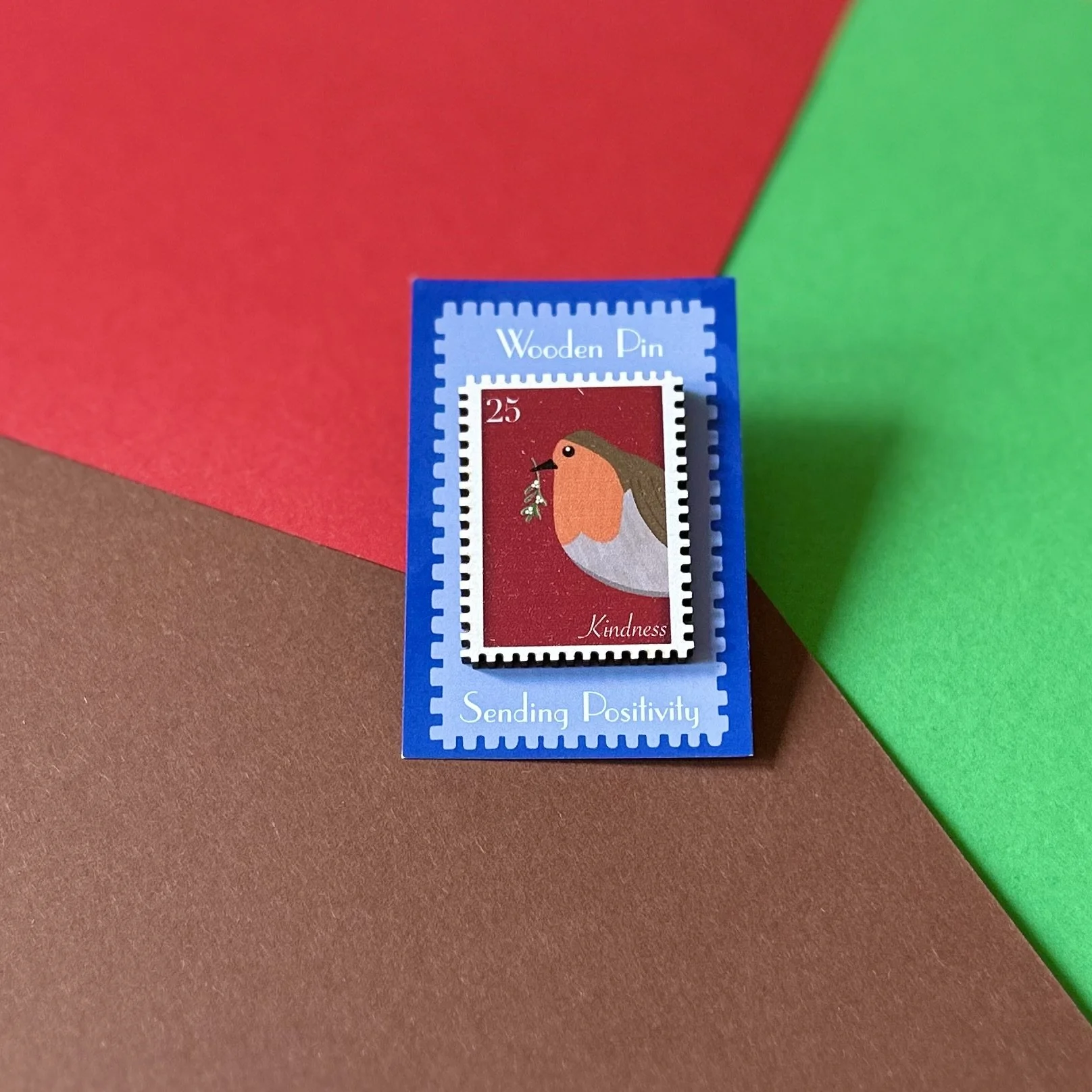 Exclusive Christmas Wooden Stamp Pin