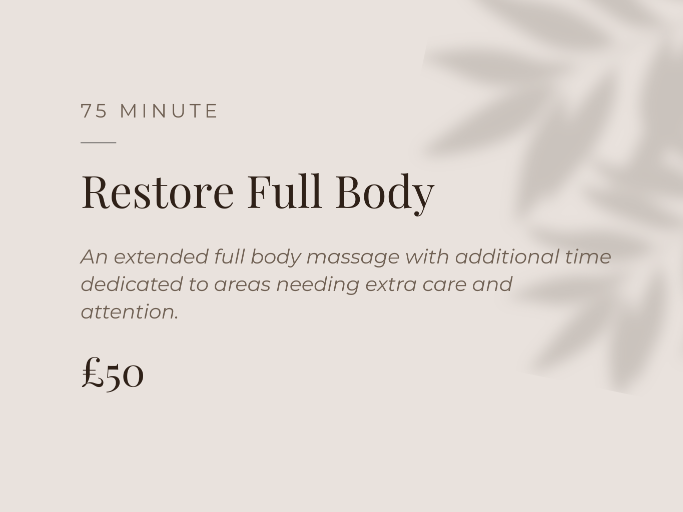Full body massage in Crewe