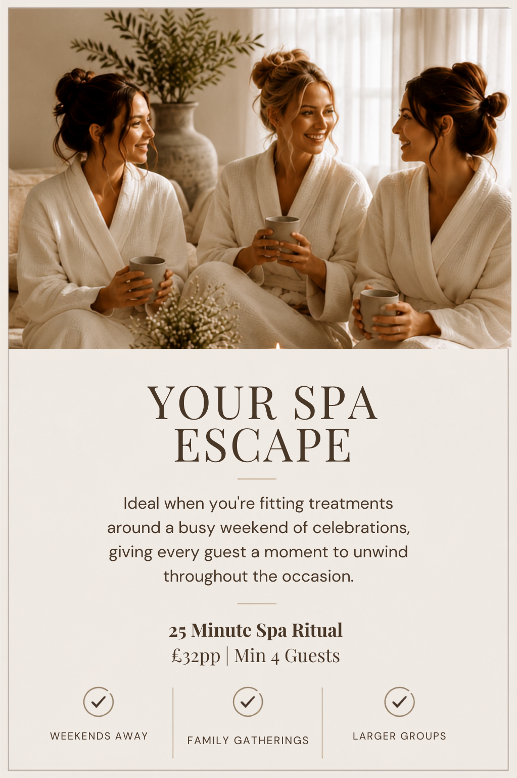 mobile group spa treatments at home Cheshire, Crewe, Stoke on Trent