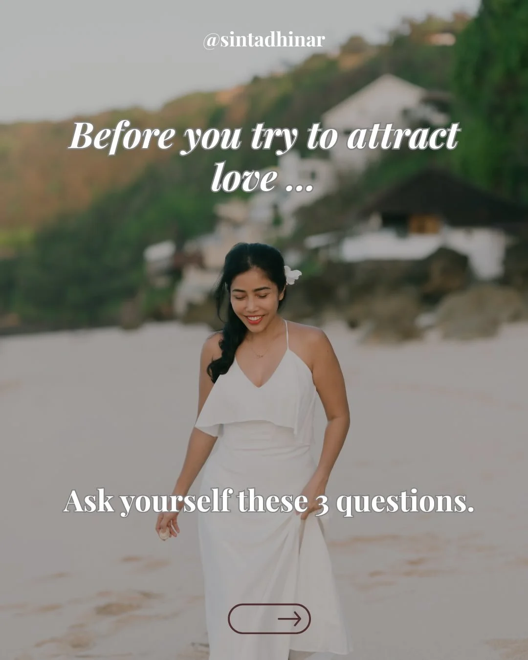Most people searching for love are asking the wrong question.

Not &ldquo;where do I find the right person?&rdquo; &mdash; but &ldquo;do I actually know what I am looking for, and why?&rdquo;

These are the 3 questions I typically explore first with 