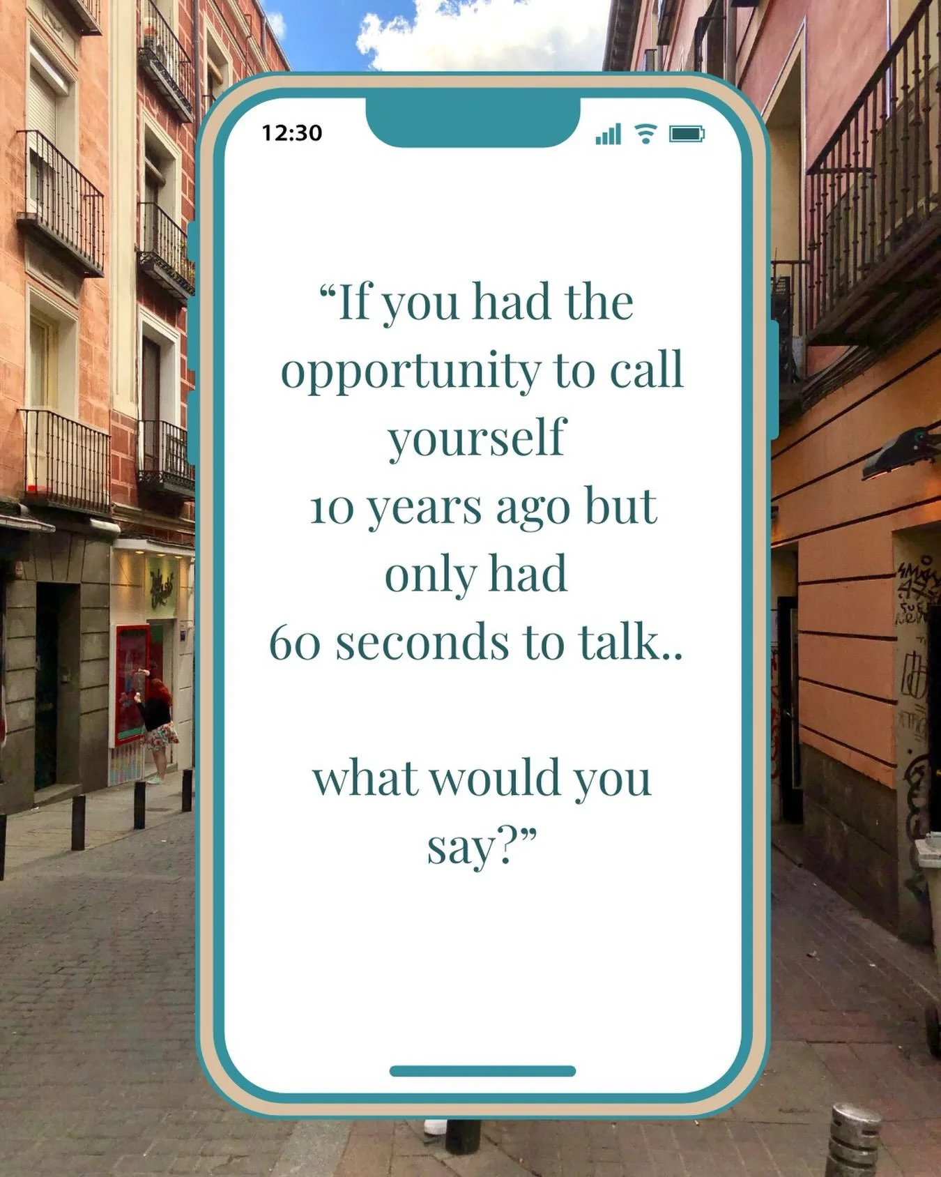 If I had only 60 seconds to speak to my younger self, I&rsquo;d tell her three things:

1. Meditate more.
Learn to quiet the noise and look inward. The more you connect with yourself, the easier it becomes to know what truly feels right and aligned f
