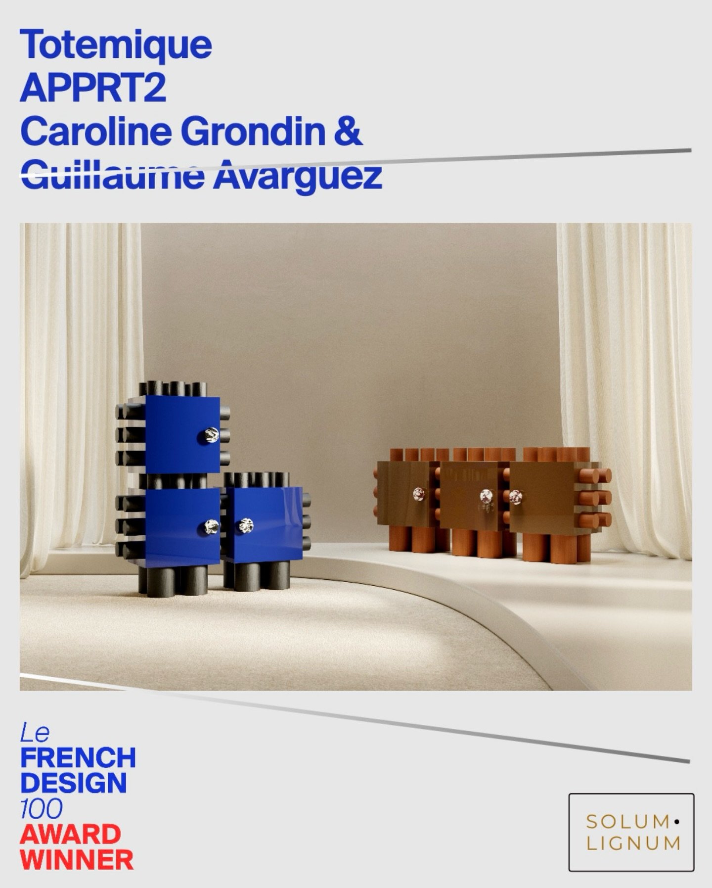 Nous sommes honor&eacute;s d&rsquo;annoncer que le projet Totemique dans le cadre duquel nous avons collabor&eacute; avec @apprt2 est laur&eacute;at de la 4&egrave;me &eacute;dition du prix Le FRENCH DESIGN 100. Seul prix c&eacute;l&eacute;brant le r