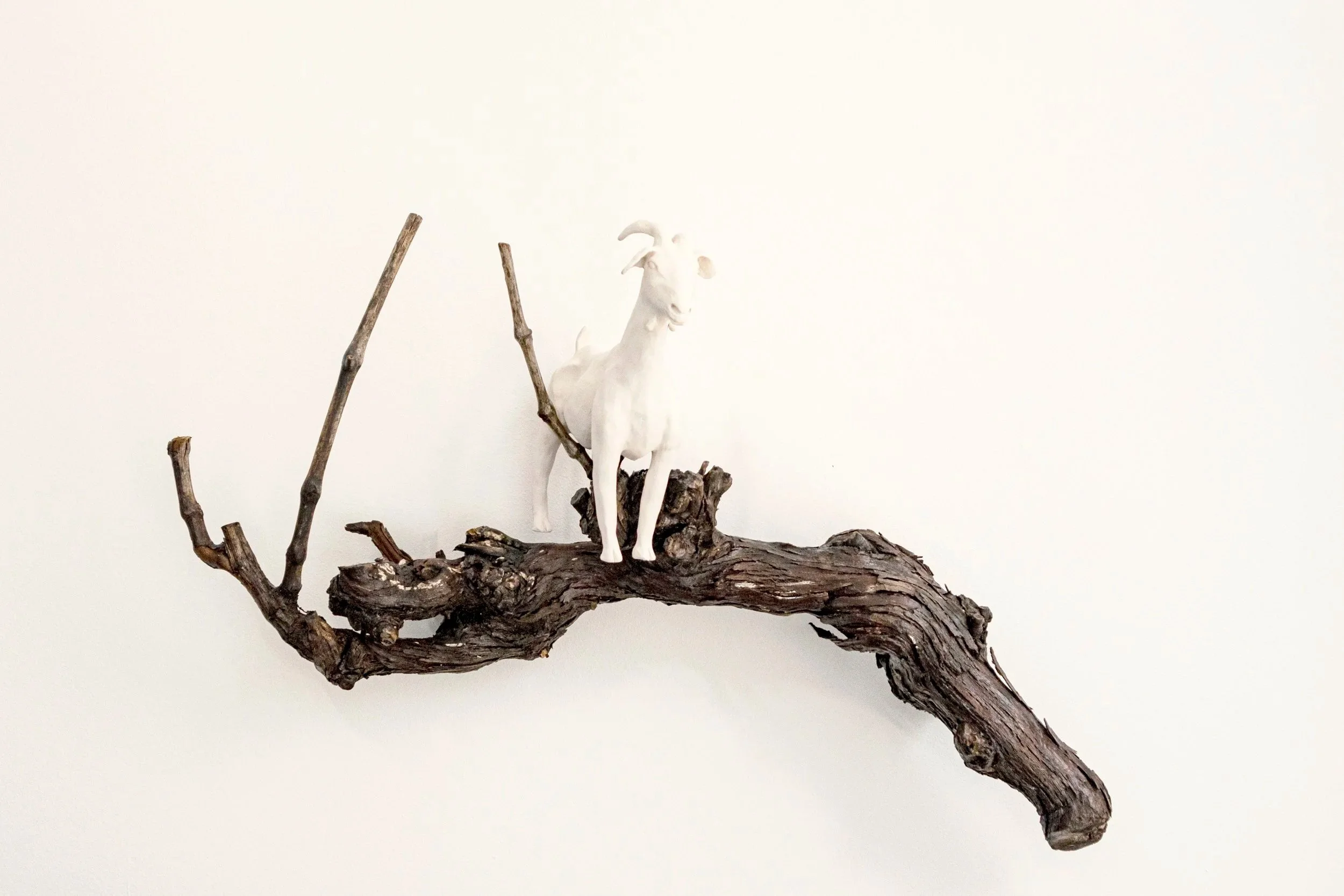 ESCULTURA ARGILA BRANCA 
SÉRIE HABITAT COMPARTILHADO  GAIA - Dim. 32-50-16 (17 x 5 x 16)  2025