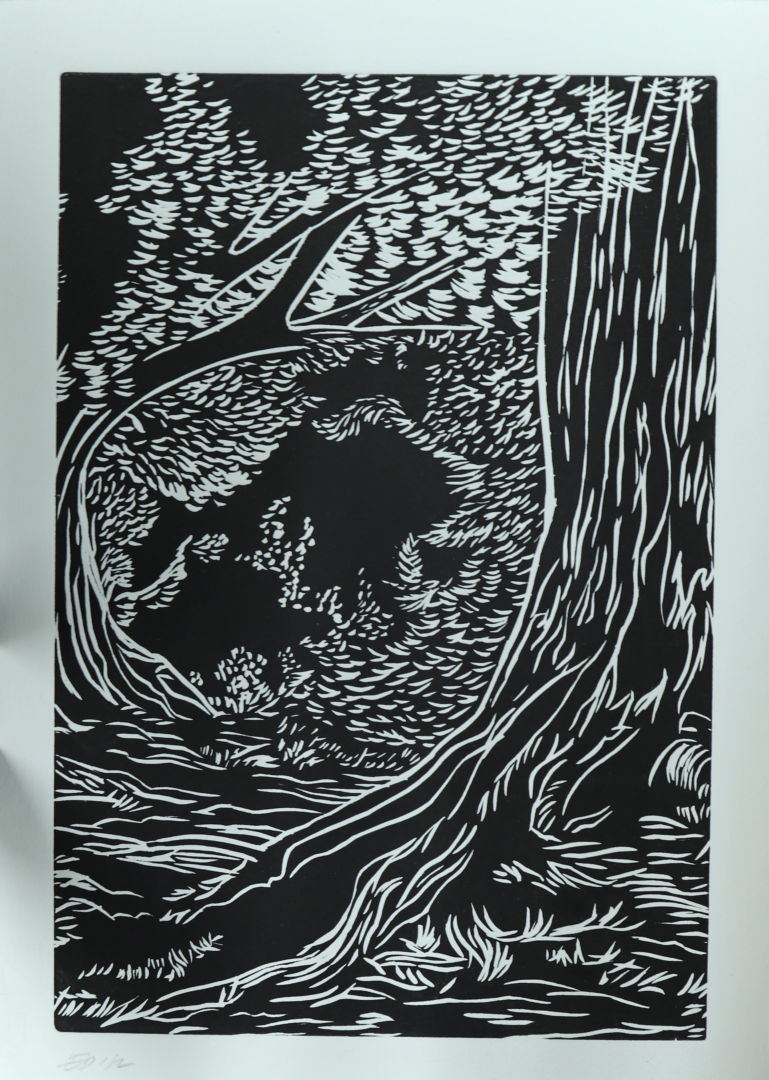 LINOGRAVURA ED 1-2 SERIE LIMBO #6 30X21  2020