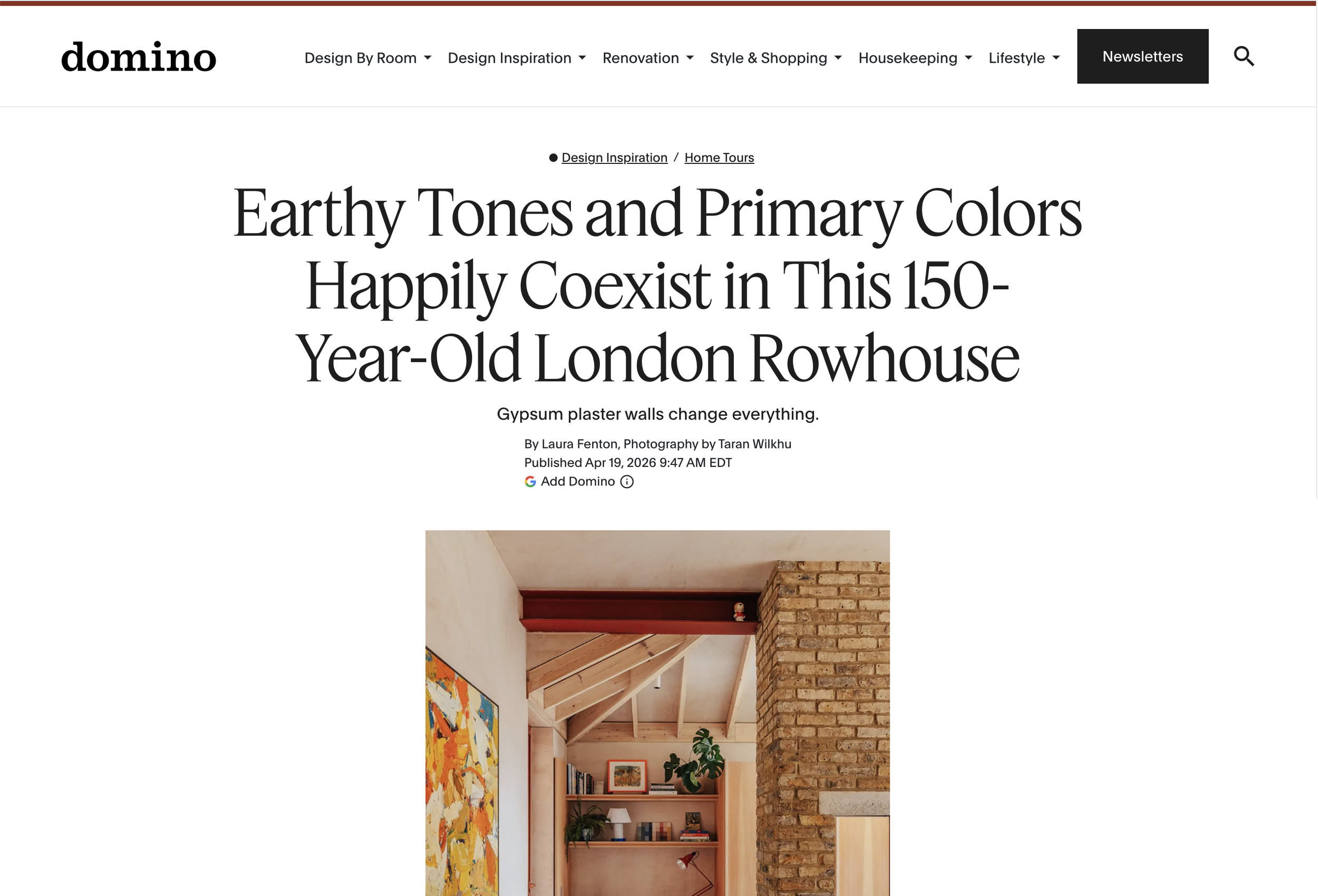 Earthy Tones and Primary Colors Happily Coexist in This 150-Year-Old London Rowhouse