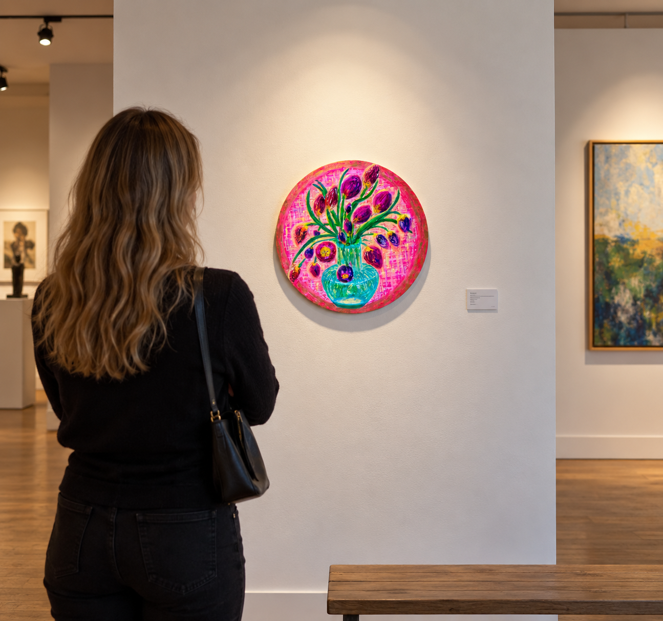 Neon Floral Painting in a Modern Gallery.png