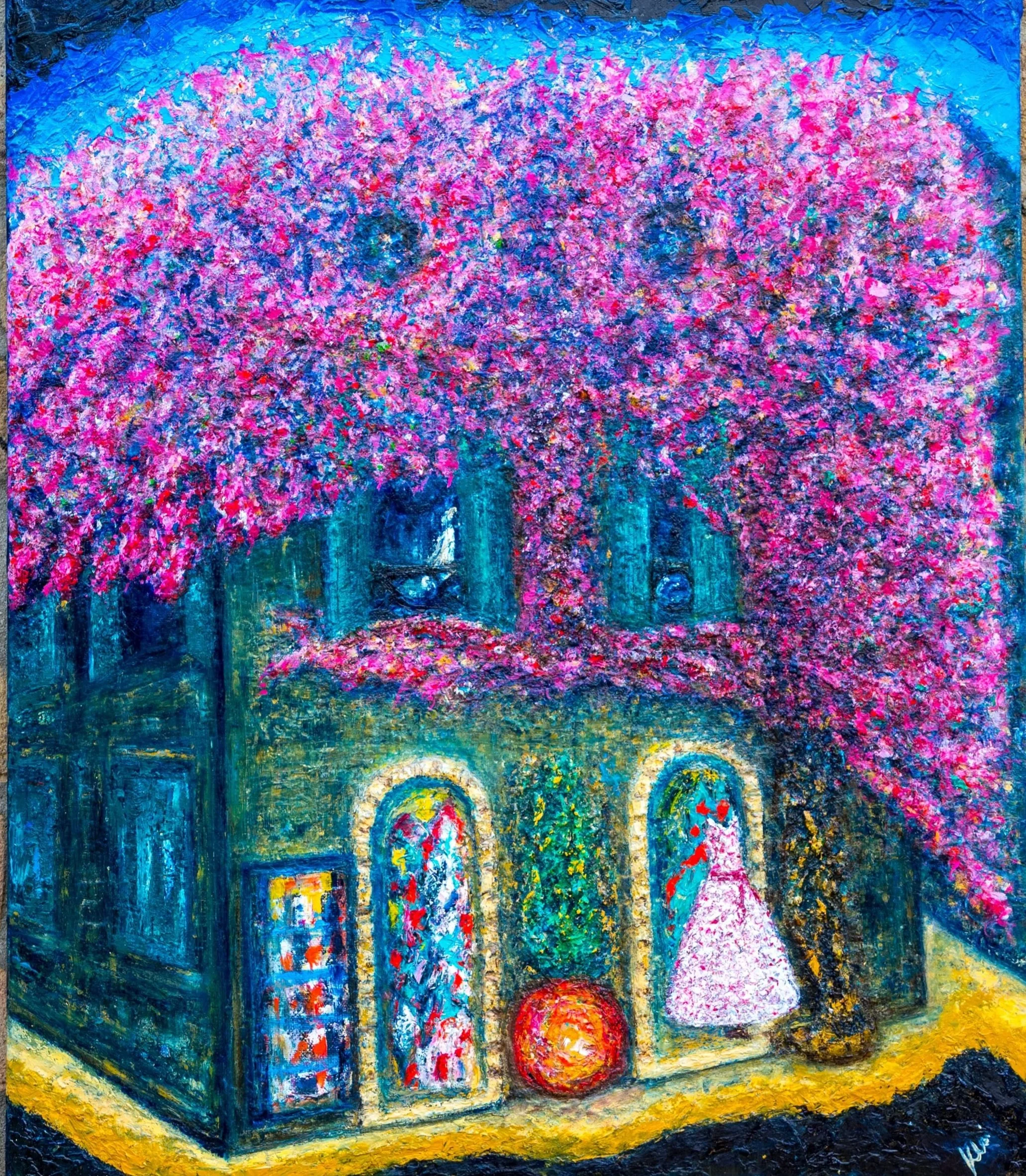 Flower House Oil on cancas 50 x 60 cm 