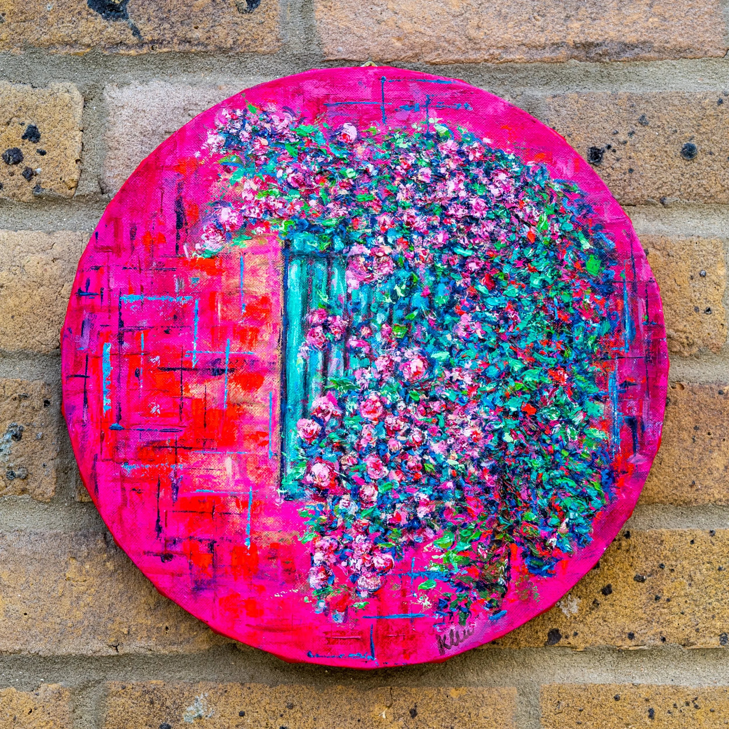 Secret Window Textured art Oil on canvas # 35 cm 