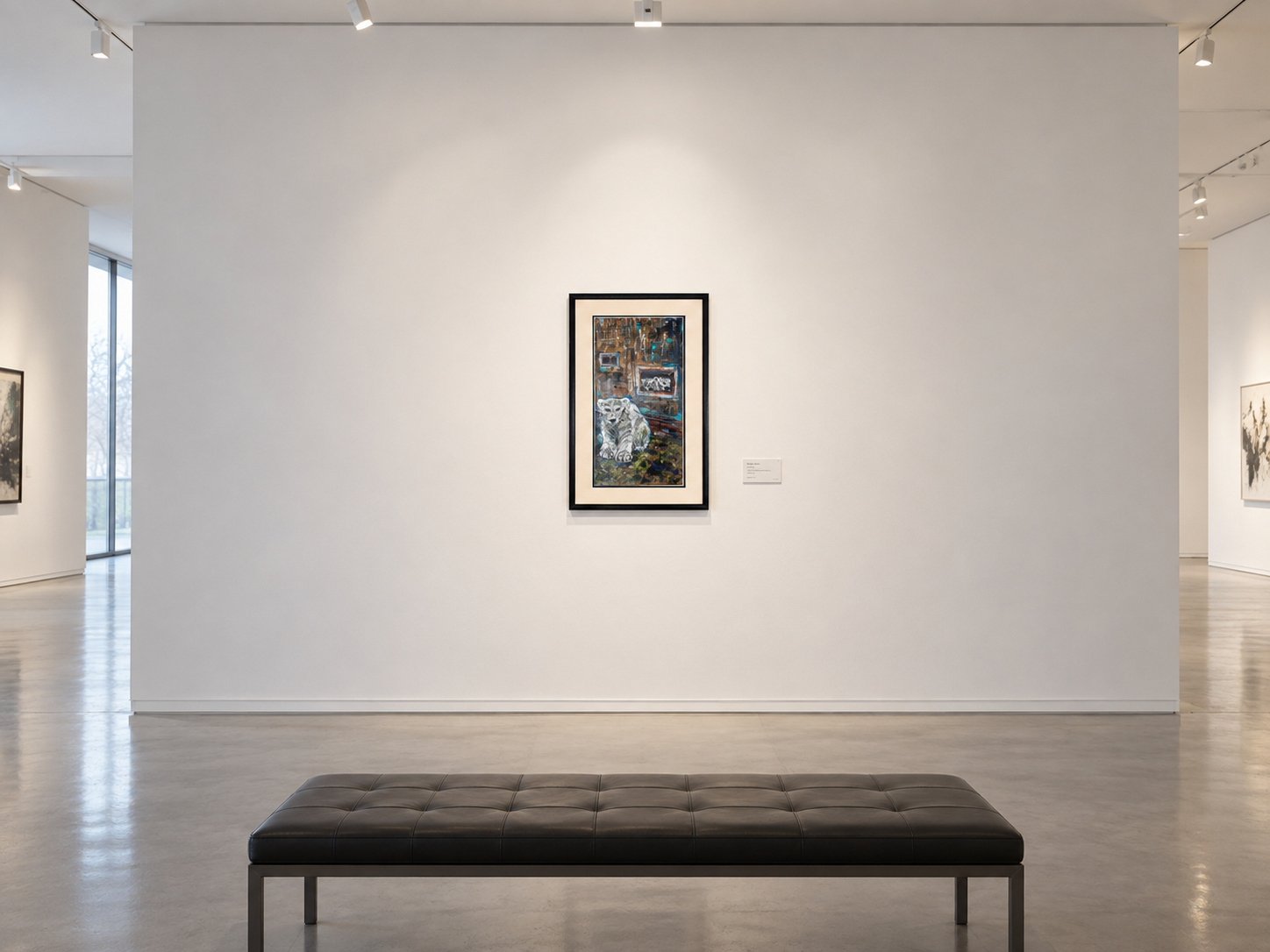 Minimalist Gallery with Textured Animal Painting.png