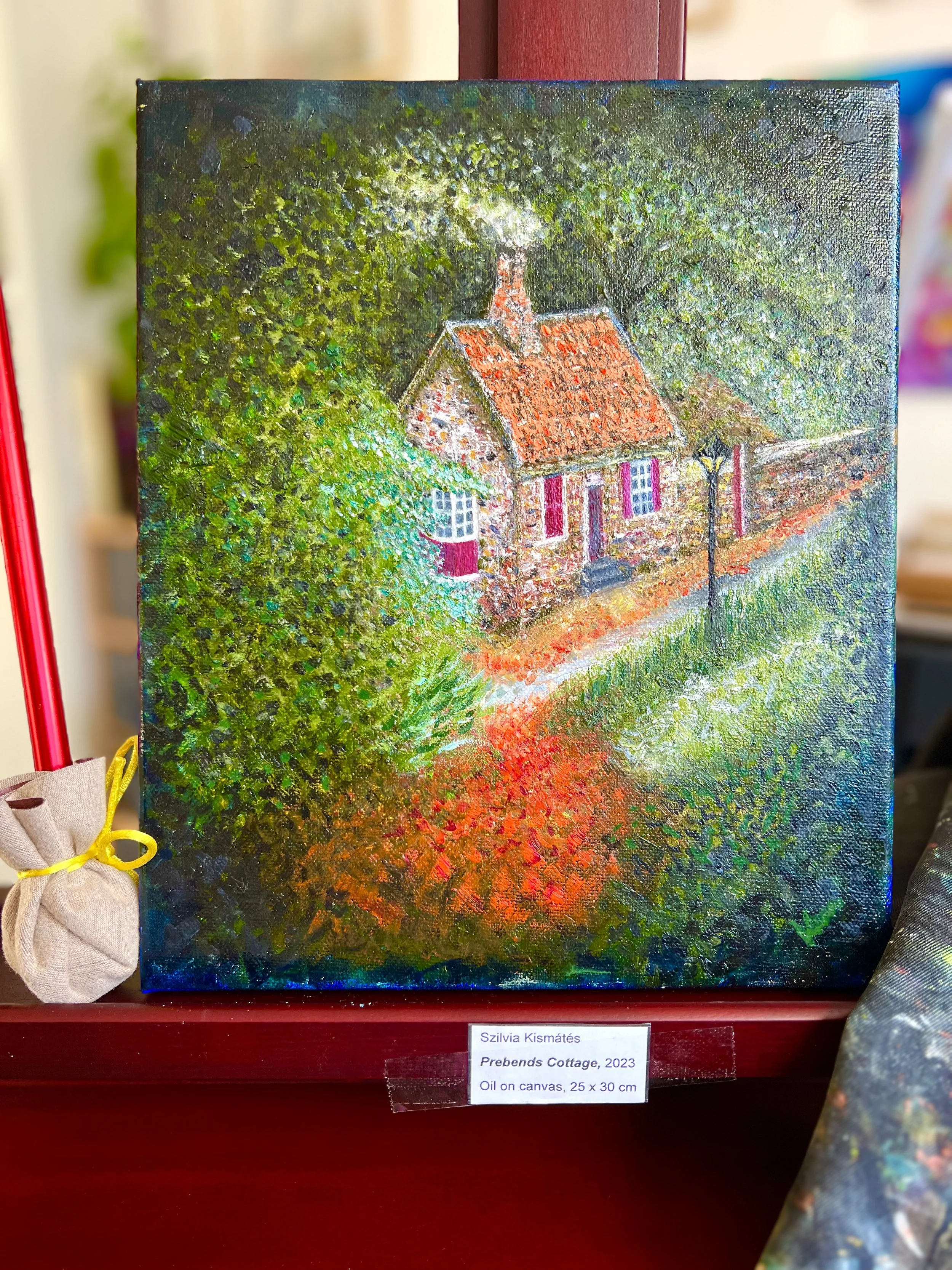 Prebends Cottage Oil on canvas 25 x 30 cm -SOLD