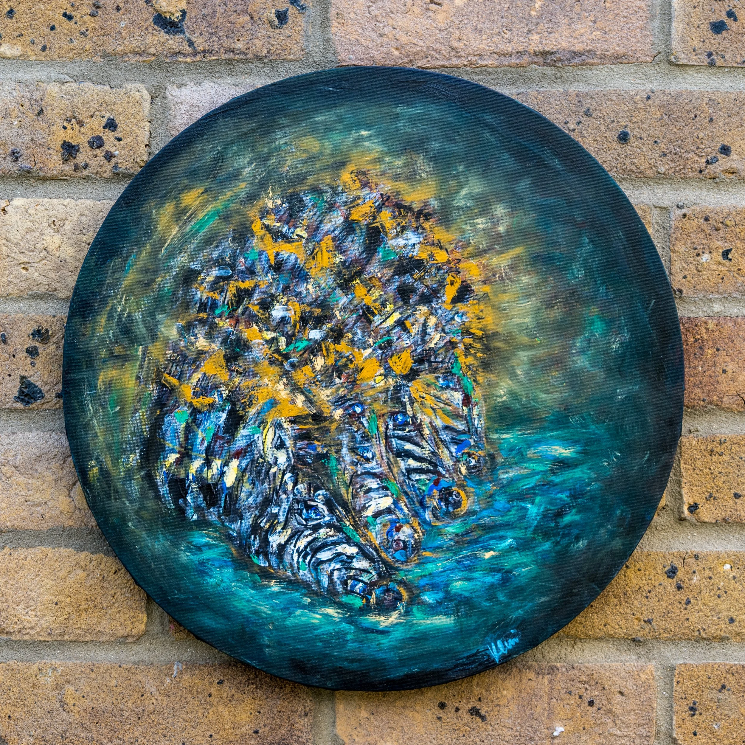 Last of the water Oil on canvas ~35 cm