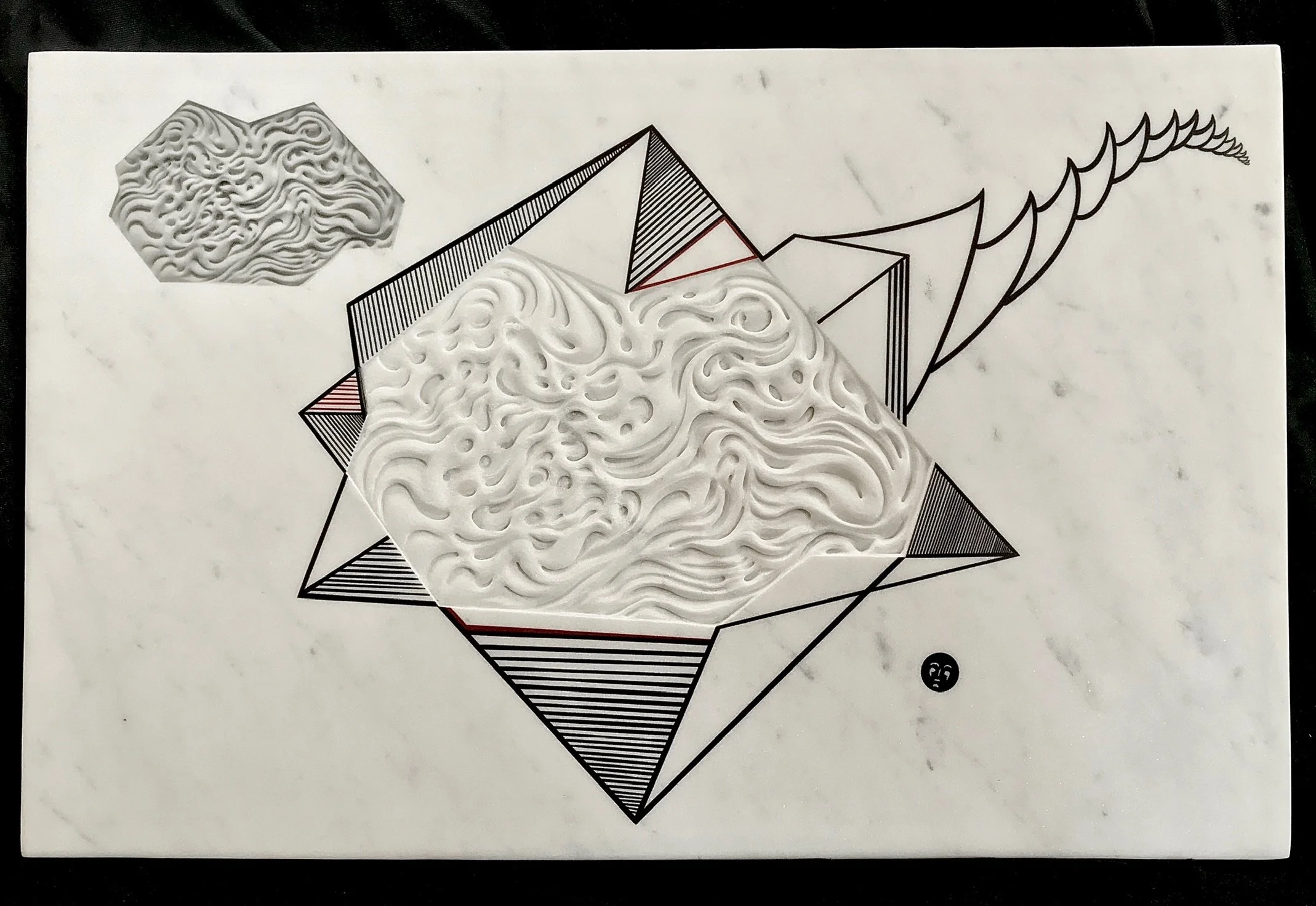 Reflex 
H 51 x 33 x 1
marmo bianco Carrara