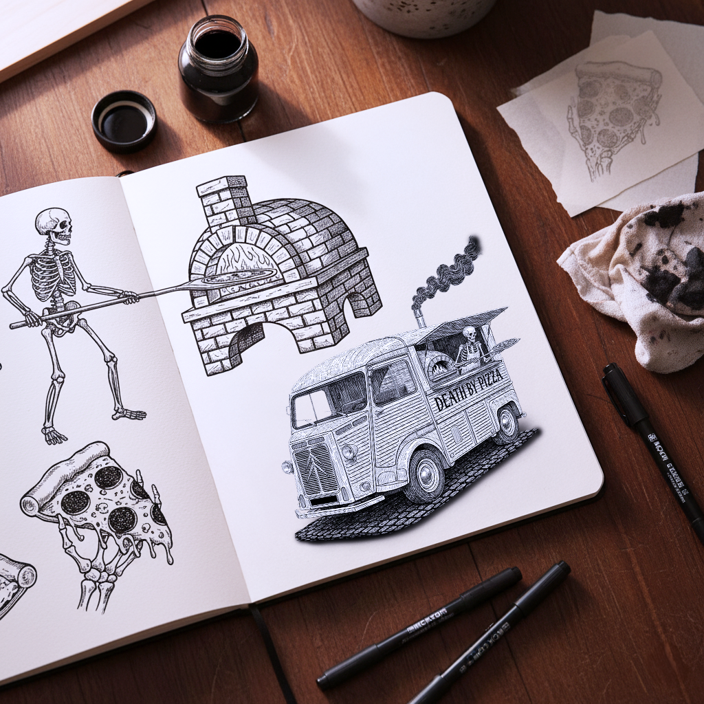 Ink Sketches for draft logo