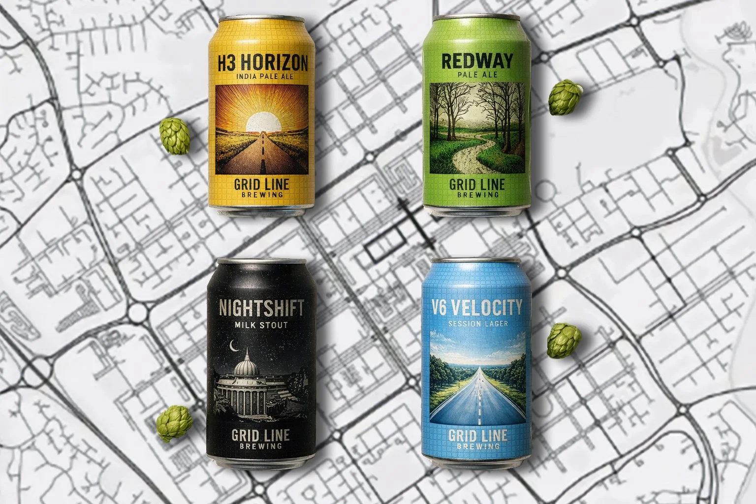 Grid Brewing_Four Cans