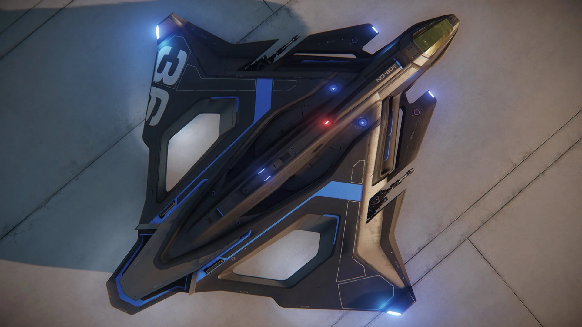 CitizenCon Raven 

Built for a cross-company product launch, we created a 1:8 scale model of the &ldquo;Sabre Raven&rdquo; this is a spacecraft from Cloud Imperium Games.

Designed to showcase both a new Intel SSD and a digital release, this piece br