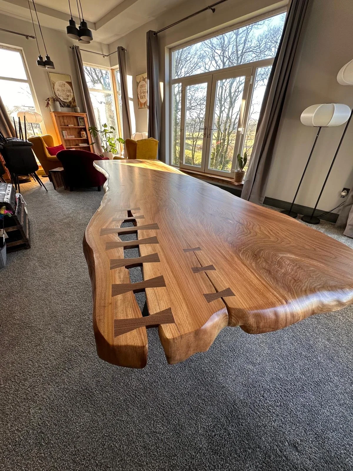 Full-Slice Elm Table